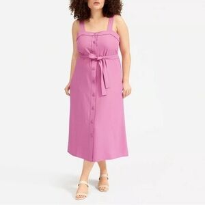 NWT Everlane The Japanese GoWeave Picnic Dress In Magenta Women’s Size 12